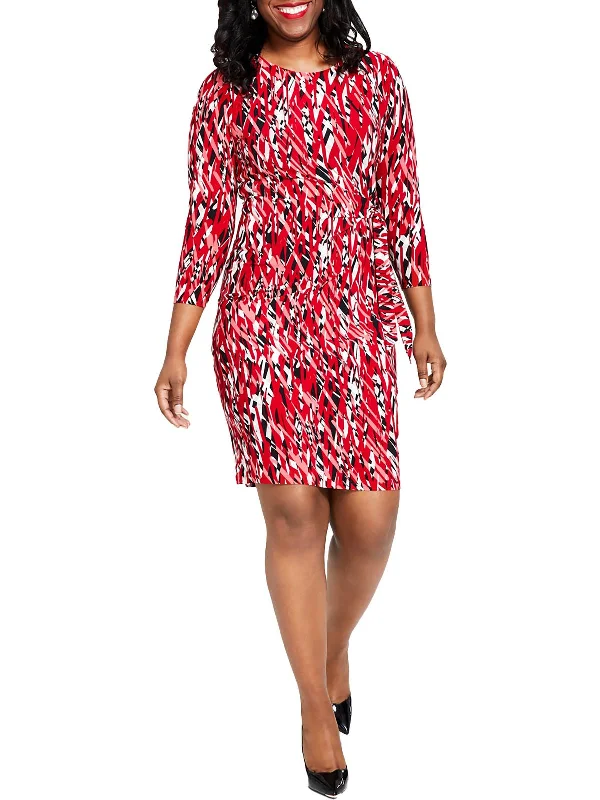 New Discounts Just Dropped!New Discounts Just Dropped!Womens Printed Gathered Bodycon Dress