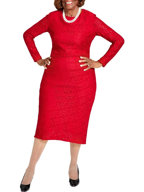 Find the Best Deals Here!Find the Best Deals Here!Womens Lace Crew Neck Bodycon Dress