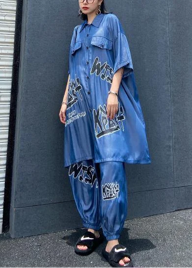 Get More, Spend Less – Shop Now!Get More, Spend Less – Shop Now!Lightweight and cool summer blue suit women fashion short sleeve + pants two-pieces Get More, Spend Less – Shop Now!Get More, Spend Less – Shop Now!Lightweight and cool summer blue suit women fashion short sleeve + pants two-pieces