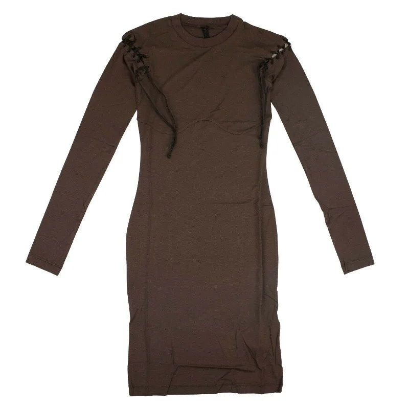 Don't Miss Out!Don't Miss Out!Unravel Project Lace Up Bodycon Dress - Brown