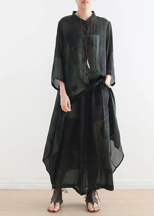 The Sale You’ve Been Waiting For!The Sale You’ve Been Waiting For!Summer new green print suit long silk wide-leg pants two-piece suit The Sale You’ve Been Waiting For!The Sale You’ve Been Waiting For!Summer new green print suit long silk wide-leg pants two-piece suit