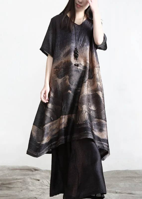 Unbeatable Prices!Unbeatable Prices!Pleated Silk Suit Women Medium Length Shirt + Wide Leg Pants Summer Unbeatable Prices!Unbeatable Prices!Pleated Silk Suit Women Medium Length Shirt + Wide Leg Pants Summer