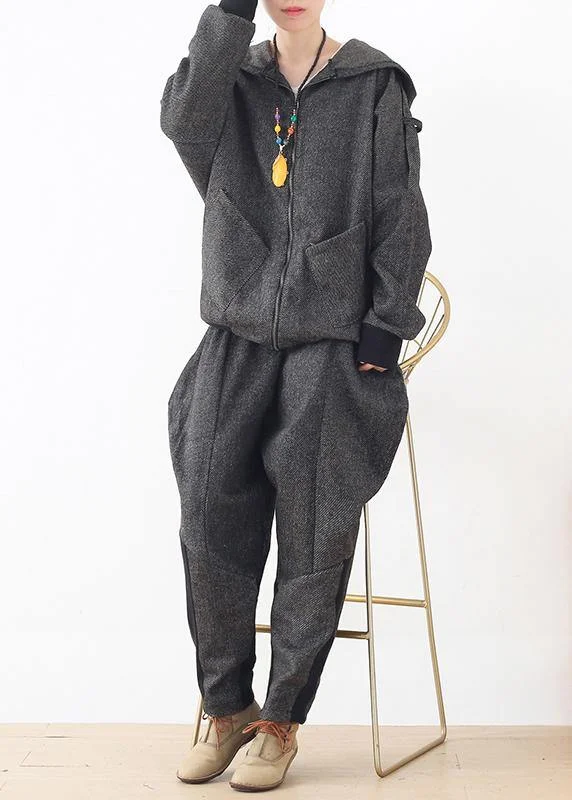 Limited-Time Price Drop!Limited-Time Price Drop!New heavy sweater hooded loose zipper coat and elastic waist pants Limited-Time Price Drop!Limited-Time Price Drop!New heavy sweater hooded loose zipper coat and elastic waist pants