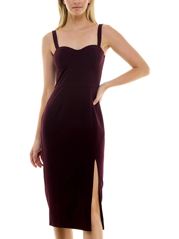 Your Shopping Spree Starts Here!Your Shopping Spree Starts Here!Juniors Womens Crepe Side-Slit Bodycon Dress Your Shopping Spree Starts Here!Your Shopping Spree Starts Here!Juniors Womens Crepe Side-Slit Bodycon Dress