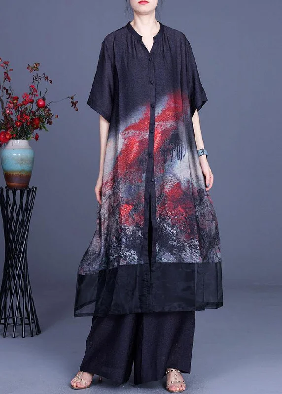 Your Shopping Wish, Our Discount Command!Your Shopping Wish, Our Discount Command!2025 Black Print Cardigan + Wide Leg Pants Two Piece Set Your Shopping Wish, Our Discount Command!Your Shopping Wish, Our Discount Command!2025 Black Print Cardigan + Wide Leg Pants Two Piece Set