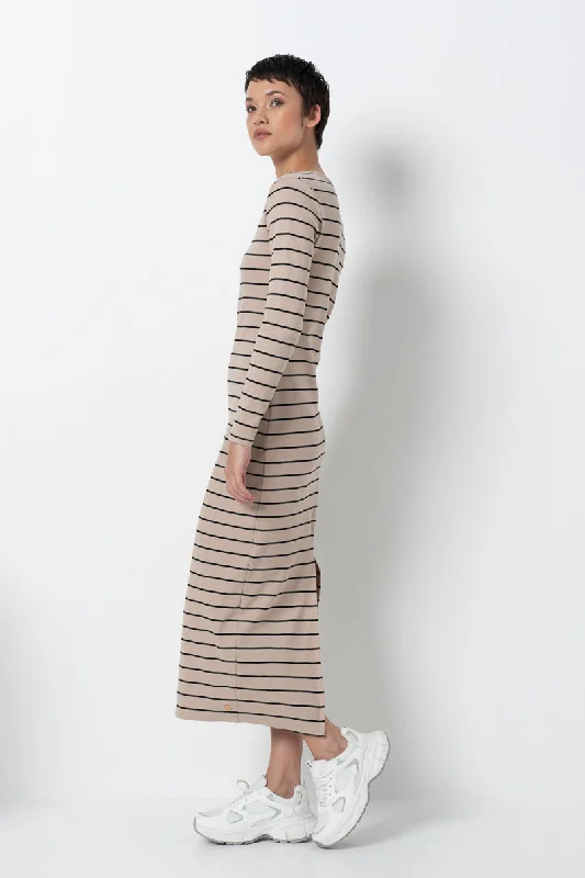 Your Shopping Spree Starts Here!Your Shopping Spree Starts Here!Striped Ribbed Bodycon Dress _ 157575 _ Stone Your Shopping Spree Starts Here!Your Shopping Spree Starts Here!Striped Ribbed Bodycon Dress _ 157575 _ Stone
