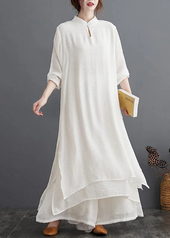 Enjoy Huge Discounts Now!Enjoy Huge Discounts Now!Slim Suit Large Medium Length Dress Wide Leg Pants White Two Piece Women's Suit Enjoy Huge Discounts Now!Enjoy Huge Discounts Now!Slim Suit Large Medium Length Dress Wide Leg Pants White Two Piece Women's Suit