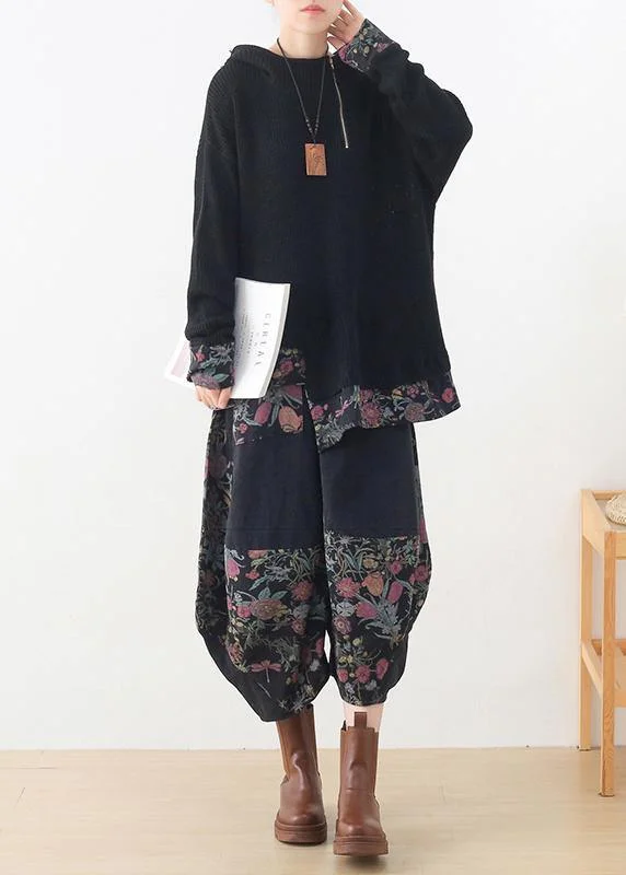Save More When You Shop More!Save More When You Shop More!20 new zipper asymmetric black print Hoodie and patchwork wide leg pants Save More When You Shop More!Save More When You Shop More!20 new zipper asymmetric black print Hoodie and patchwork wide leg pants