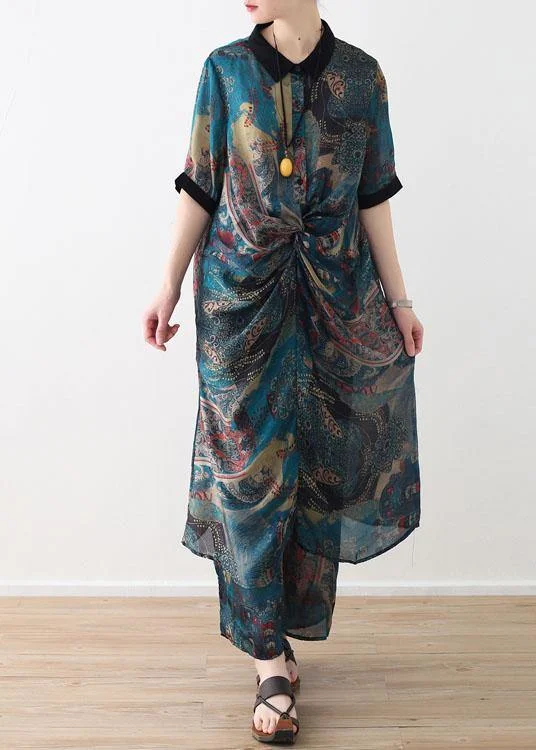 Top DealsTop DealsSummer Large Blue Print Chiffon Print Set Women's Shirt Pants Two Piece Set Top DealsTop DealsSummer Large Blue Print Chiffon Print Set Women's Shirt Pants Two Piece Set