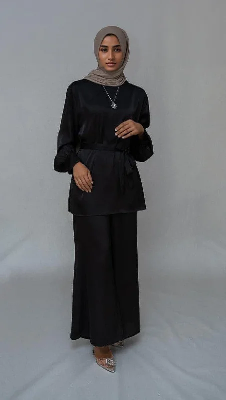 Time to Save Big!Time to Save Big!Elzara modest set with spanish cut pants and top petite sizes only in black Time to Save Big!Time to Save Big!Elzara modest set with spanish cut pants and top petite sizes only in black
