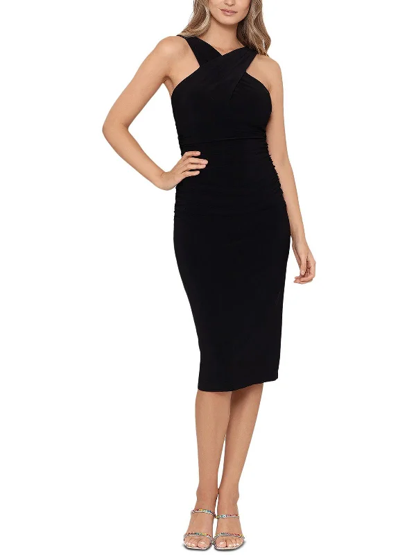 Save Money, Shop Happy!Save Money, Shop Happy!Womens X-Neck Midi Bodycon Dress