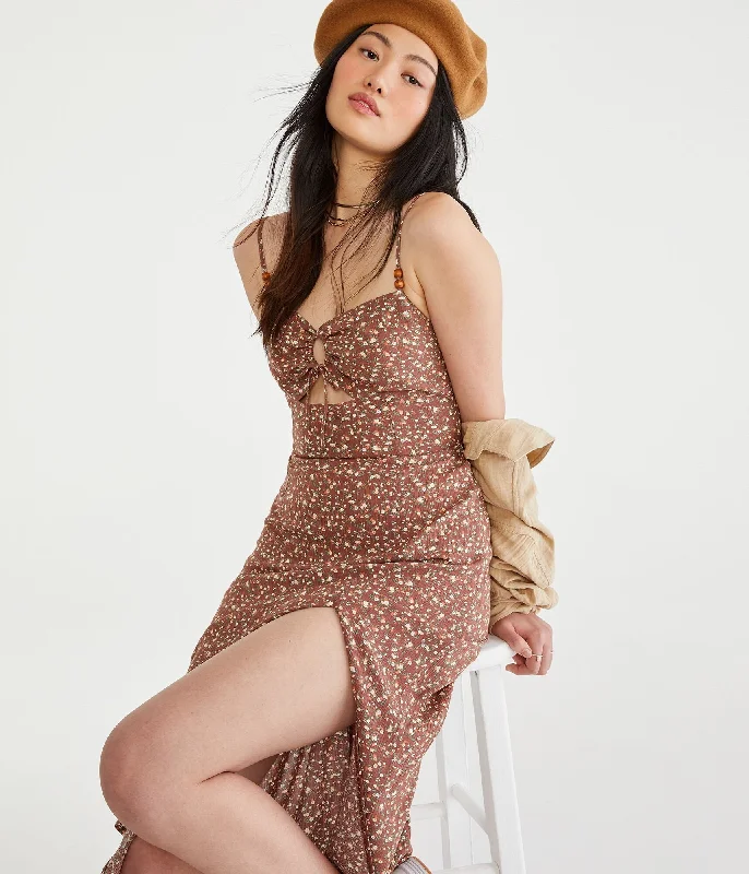 Your Shopping Spree Starts Here!Your Shopping Spree Starts Here!Aeropostale Floral V-Neck Keyhole Midi Dress