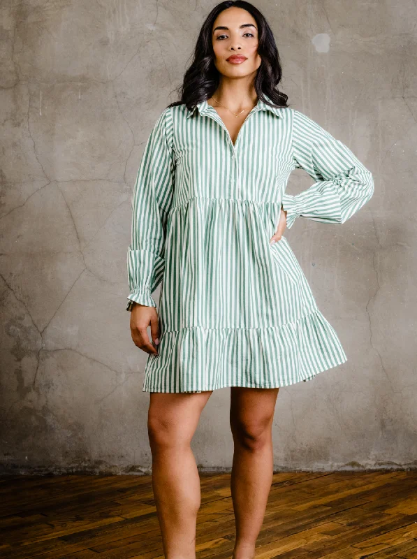 Don’t Wait – Shop Today!Don’t Wait – Shop Today!Aleesha Tiered Mini Shirtdress - Green Cabana Stripe Don’t Wait – Shop Today!Don’t Wait – Shop Today!Aleesha Tiered Mini Shirtdress - Green Cabana Stripe
