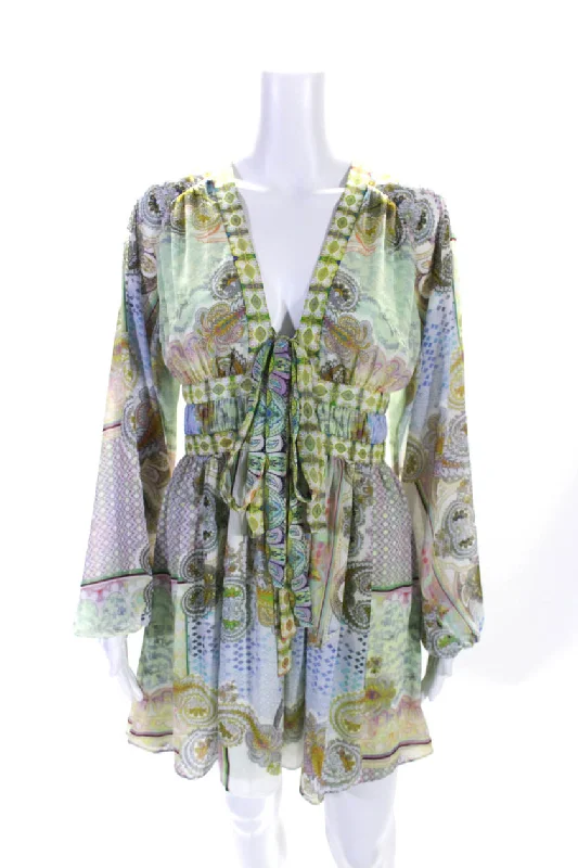 The Best Offers Are Here!The Best Offers Are Here!Alexis Womens Back Zip Tie Front Paisley Mini Dress Multicolored The Best Offers Are Here!The Best Offers Are Here!Alexis Womens Back Zip Tie Front Paisley Mini Dress Multicolored