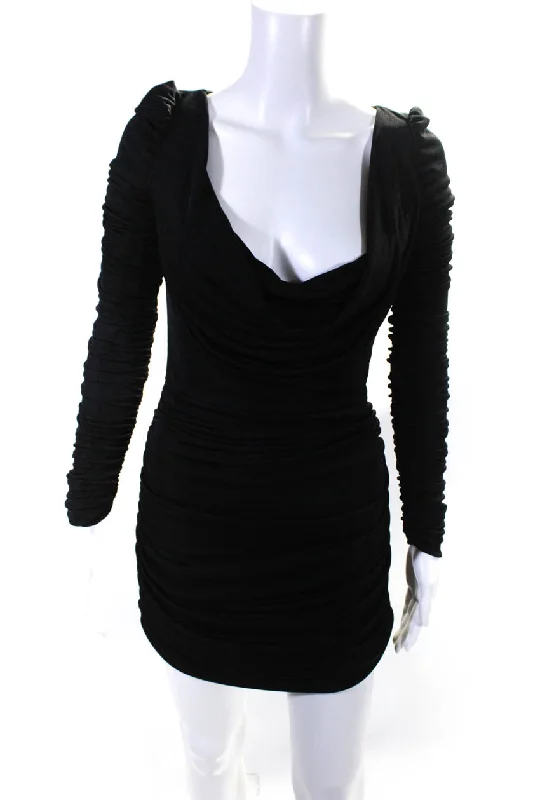 Great Deals, Just for You!Aliette Womens Black Long Sleeve Mini Dress - Black