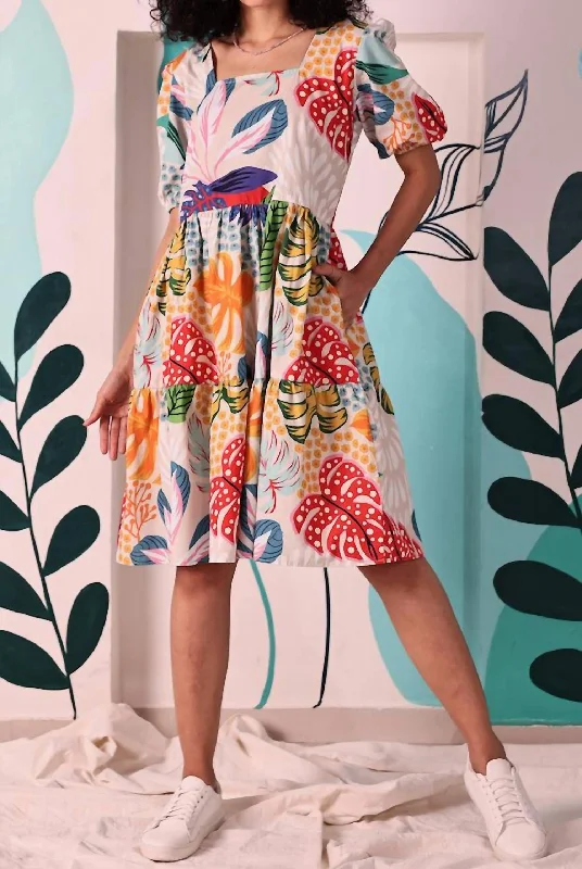 Limited Edition, Limited Price!Limited Edition, Limited Price!Aria Midi Dress in Vanilla Forest Limited Edition, Limited Price!Limited Edition, Limited Price!Aria Midi Dress in Vanilla Forest