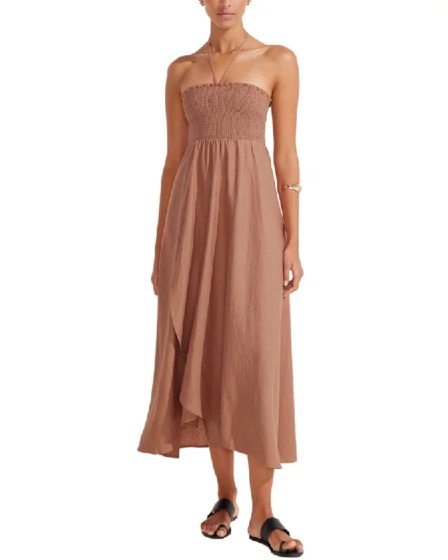 Biggest Sale of the Season!Auguste Lorenzo Linen-Blend Midi Dress
