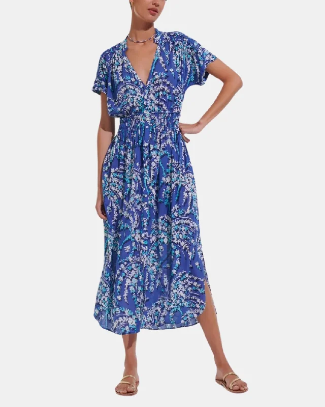Hurry, Sale Ends Soon!Hurry, Sale Ends Soon!BECKY LONG DRESS IN ROYAL PALMERY
