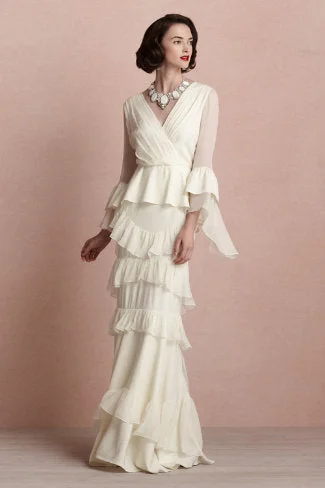 Your Chance to Save is Now!Your Chance to Save is Now!BHLDN Banderole Silk Tiered Chiffon Gown Your Chance to Save is Now!Your Chance to Save is Now!BHLDN Banderole Silk Tiered Chiffon Gown