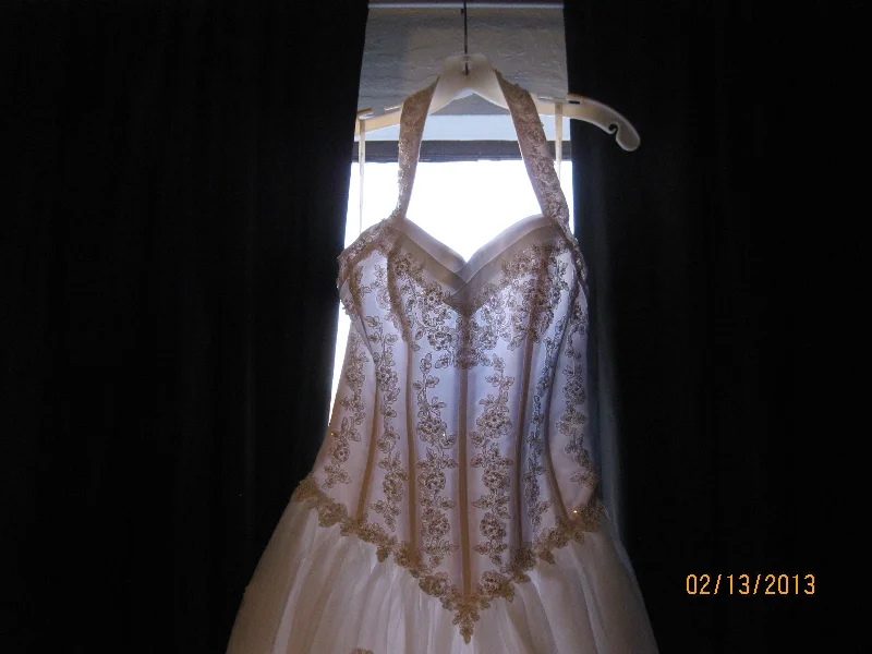 Price Drop Alert!David's Bridal Halter Swarovski Crystal Halter