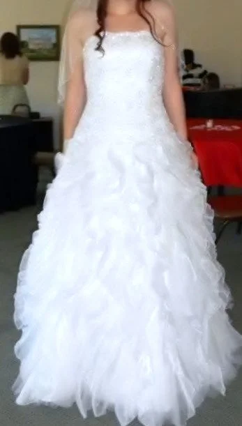Shop Before It’s Gone!Shop Before It’s Gone!David's Bridal Tulle and Organza Ball Gown with Beaded Lace Shop Before It’s Gone!Shop Before It’s Gone!David's Bridal Tulle and Organza Ball Gown with Beaded Lace