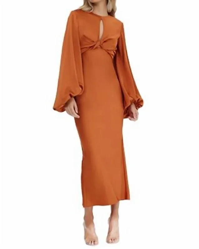 Massive Price Cuts!Massive Price Cuts!Demi Midi Dress in Clay
