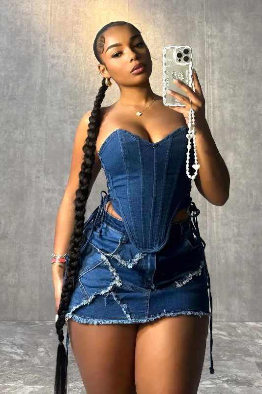 Get Ready to Save!Get Ready to Save!4ever Denim Corset Top