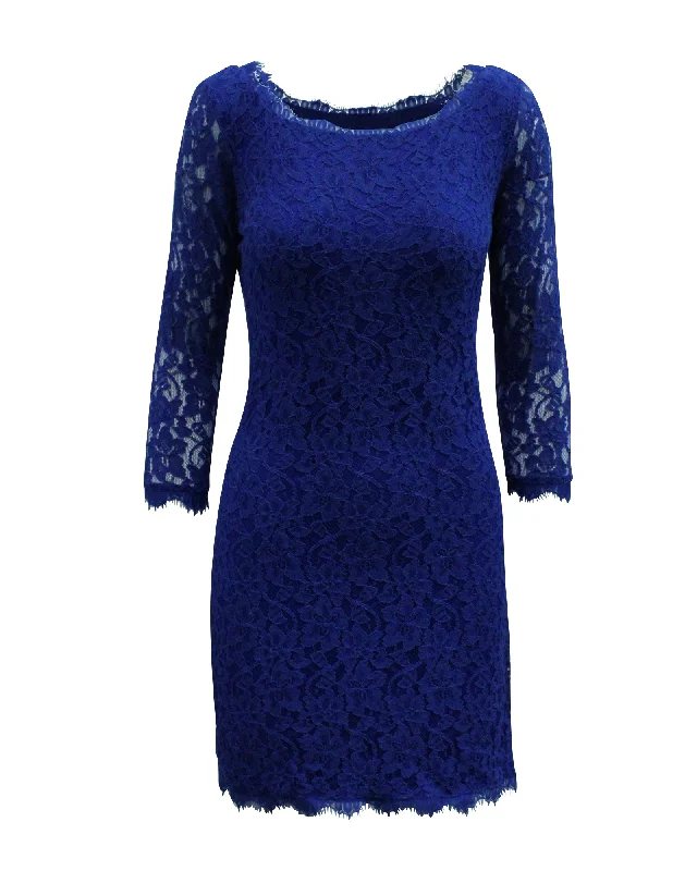 Incredible Savings Inside!Incredible Savings Inside!Diane von Furstenberg Zarita Lace Mini Dress in Blue Rayon Incredible Savings Inside!Incredible Savings Inside!Diane von Furstenberg Zarita Lace Mini Dress in Blue Rayon