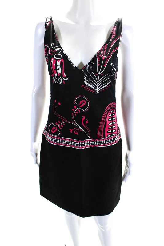 Grab Yours Before It’s Too Late!Grab Yours Before It’s Too Late!Emilio Pucci Womens Knit Abstract Print V-Neck Backless Mini Dress Black Grab Yours Before It’s Too Late!Grab Yours Before It’s Too Late!Emilio Pucci Womens Knit Abstract Print V-Neck Backless Mini Dress Black