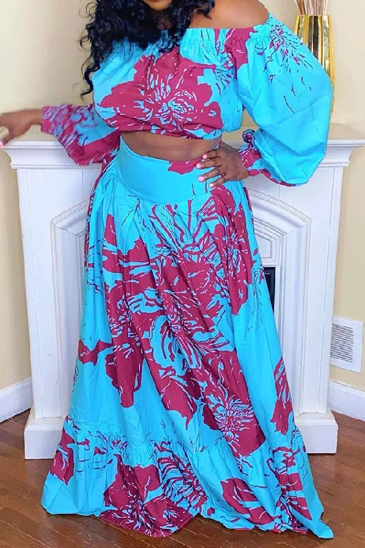Your Dream Deal is Here!Your Dream Deal is Here!Floral Print Urban Tiered Ruffle Dress Suit
