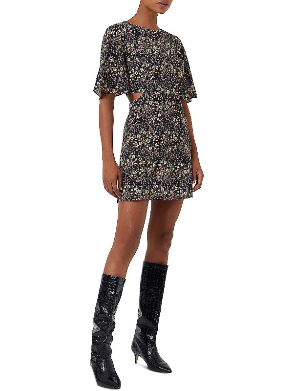 Hurry! While Supplies Last!Hallie Womens Cut Out Above Knee Mini Dress