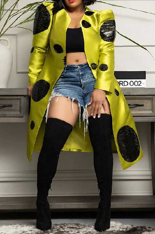 Savings You Can’t Ignore!Savings You Can’t Ignore!Hit Color Polka Dot Sequined Smart Trench Coat Savings You Can’t Ignore!Savings You Can’t Ignore!Hit Color Polka Dot Sequined Smart Trench Coat
