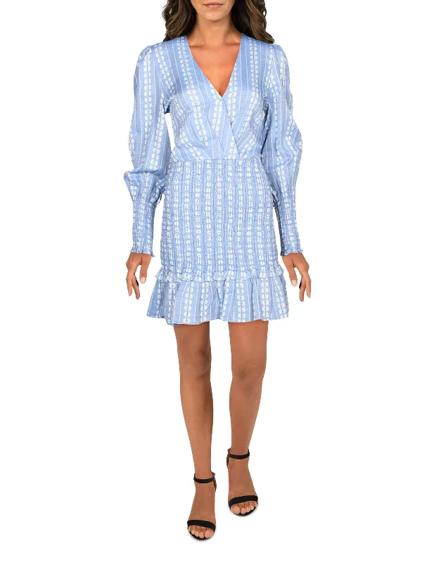 Massive Price Cuts!Massive Price Cuts!Holly Womens Surplice Printed Midi Dress