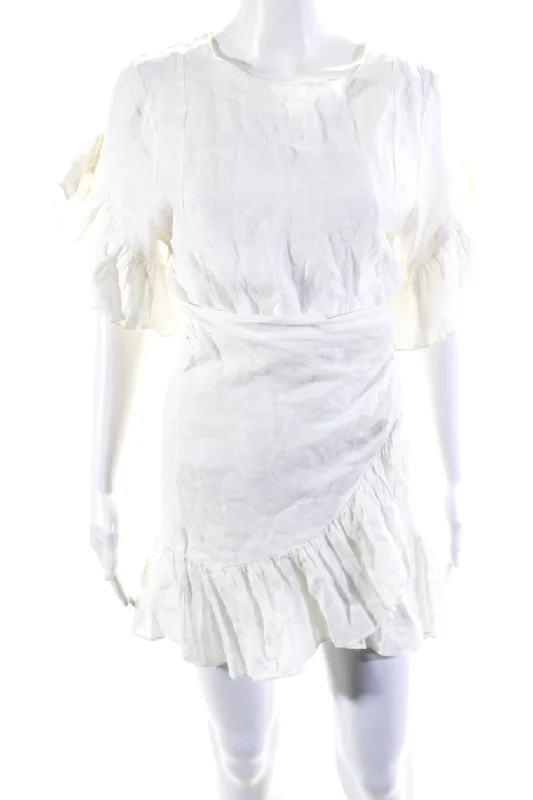 Save More When You Shop More!Save More When You Shop More!Isabel Marant Etoile Women's Short Sleeves Tiered Mini Dress White Save More When You Shop More!Save More When You Shop More!Isabel Marant Etoile Women's Short Sleeves Tiered Mini Dress White