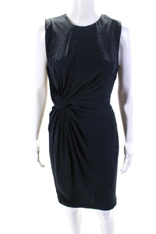 Steals and Deals Await!Steals and Deals Await!J. Mendel Women's Round Neck Sleeveless Cinch A-Line Mini Dress Black Steals and Deals Await!Steals and Deals Await!J. Mendel Women's Round Neck Sleeveless Cinch A-Line Mini Dress Black