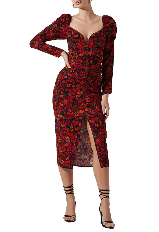 Steals and Deals Await!Steals and Deals Await!Jamila Floral Sweetheart Neck Midi Dress in Red Orange Multi Steals and Deals Await!Steals and Deals Await!Jamila Floral Sweetheart Neck Midi Dress in Red Orange Multi