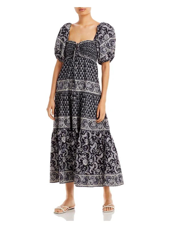 Limited Time Offer!Limited Time Offer!Jasper Womens Cotton Printed Midi Dress