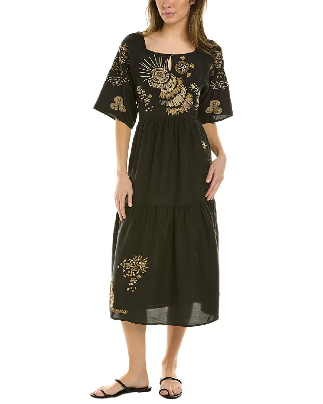 Your Chance to Save is Now!Your Chance to Save is Now!Johnny Was Antonia Raglan Tiered Silk Midi Dress Your Chance to Save is Now!Your Chance to Save is Now!Johnny Was Antonia Raglan Tiered Silk Midi Dress