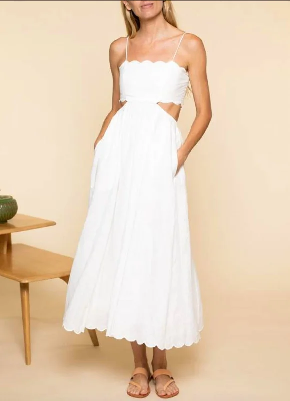 Don’t Wait – Shop Today!Don’t Wait – Shop Today!Jude Scallop Midi Dress in Ivory