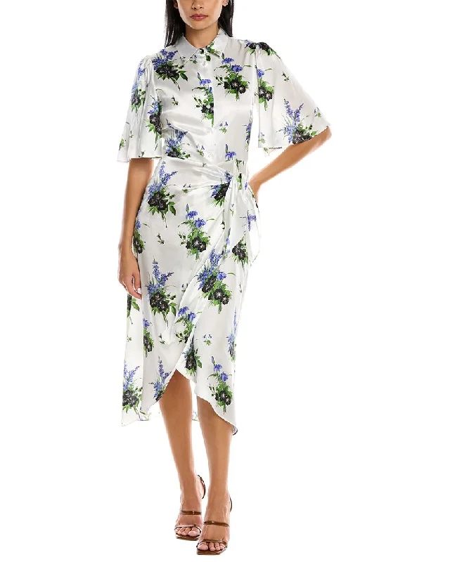 Must-Have Deals Inside!Must-Have Deals Inside!Les Rêveries Flutter Sleeve Silk Midi Dress Must-Have Deals Inside!Must-Have Deals Inside!Les Rêveries Flutter Sleeve Silk Midi Dress