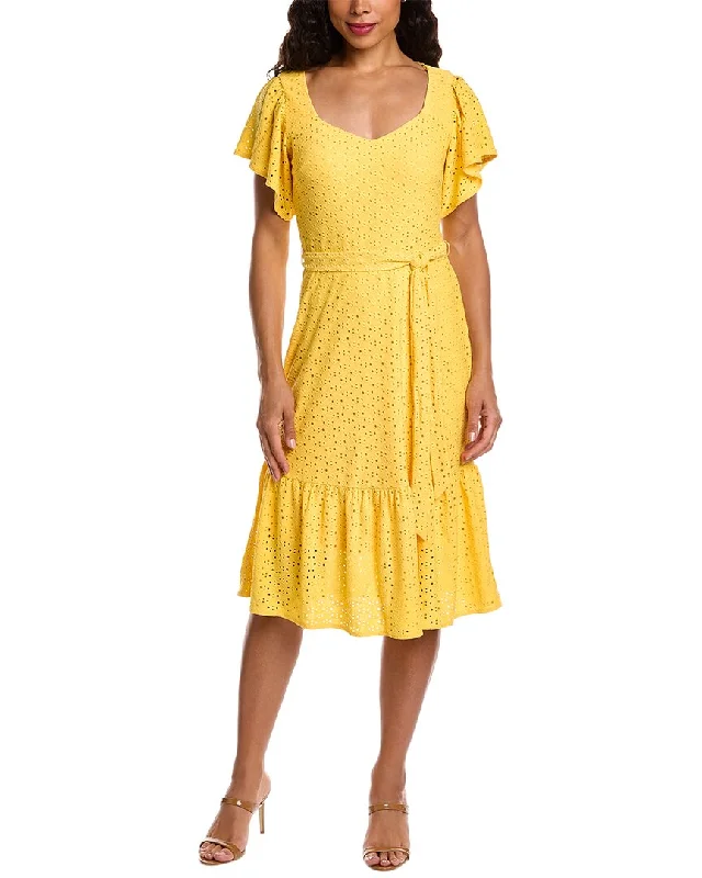 Limited Time Offer!Limited Time Offer!London Times Eyelet Midi Dress