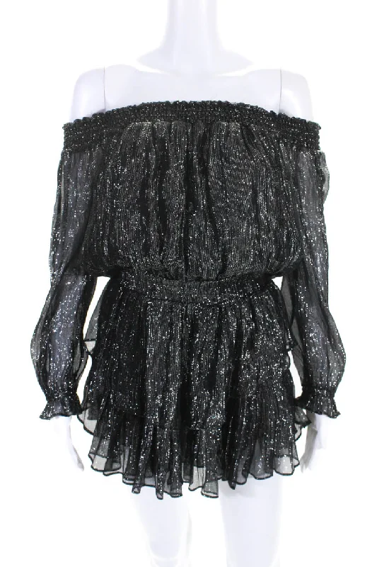 Save Like Never Before!Save Like Never Before!Love Shack Fancy Women's Off The Shoulder Ruffle Mini Dress Black Save Like Never Before!Save Like Never Before!Love Shack Fancy Women's Off The Shoulder Ruffle Mini Dress Black
