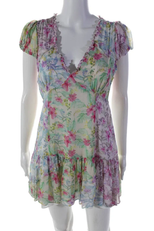 More Discounts, More Joy!More Discounts, More Joy!Love Shack Fancy Women's V-Neck Short Sleeves Tiered Floral Mini Dress More Discounts, More Joy!More Discounts, More Joy!Love Shack Fancy Women's V-Neck Short Sleeves Tiered Floral Mini Dress