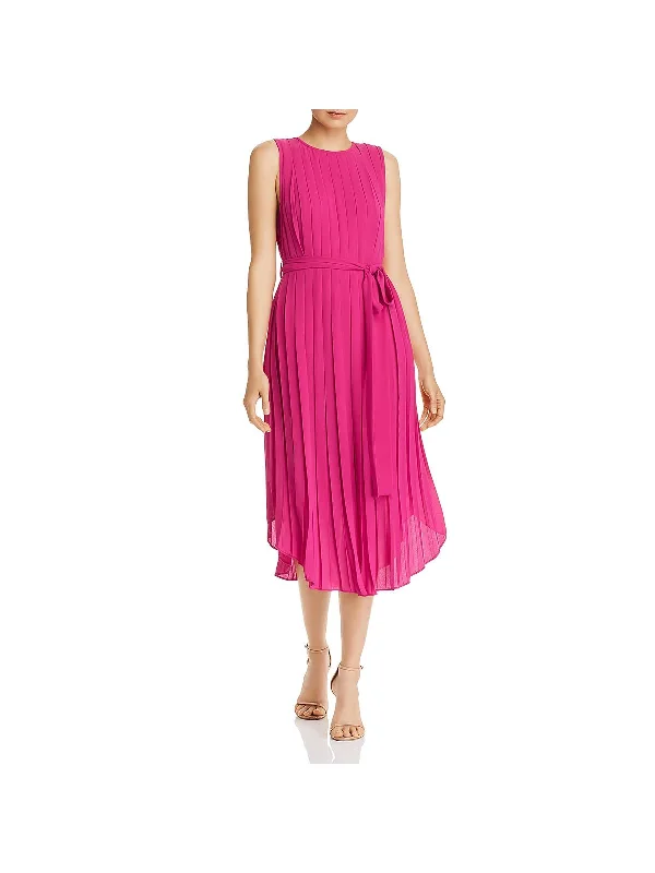 Get It Before It’s Gone!Get It Before It’s Gone!Lyra Womens Pleated Sleeveless Midi Dress