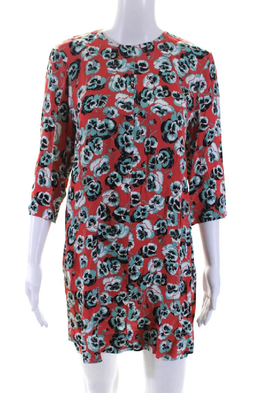 Amazing Prices You Can’t Resist!Amazing Prices You Can’t Resist!Marni Womens Floral Print Round Neck Long Sleeve Mini Dress Orange Amazing Prices You Can’t Resist!Amazing Prices You Can’t Resist!Marni Womens Floral Print Round Neck Long Sleeve Mini Dress Orange