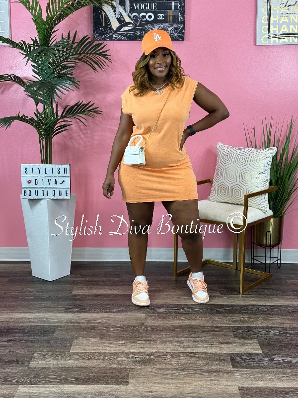 Time to Save Big!Time to Save Big!Mia Sleeveless Dress (Orange)