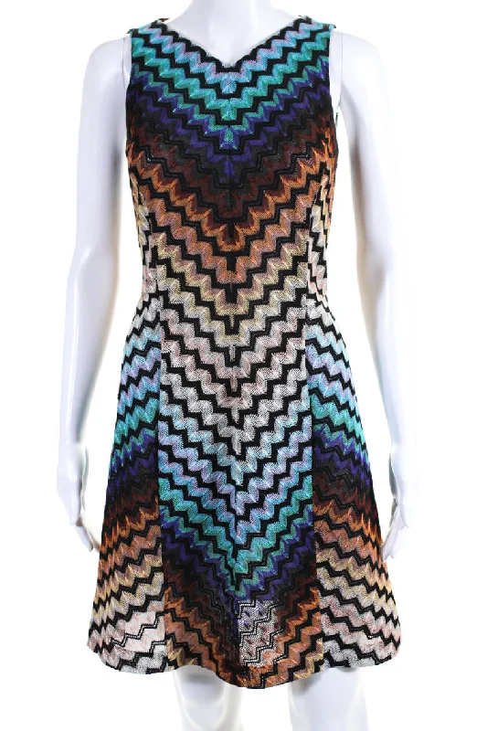 Your Wallet Will Thank You!Your Wallet Will Thank You!Missoni Orange Label Womens Sleeveless V Neck Mini Dress Multi Colored Your Wallet Will Thank You!Your Wallet Will Thank You!Missoni Orange Label Womens Sleeveless V Neck Mini Dress Multi Colored