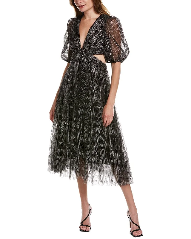Shop More, Spend Less!Shop More, Spend Less!ML Monique Lhuillier 3/4-Sleeve Tulle Midi Dress Shop More, Spend Less!Shop More, Spend Less!ML Monique Lhuillier 3/4-Sleeve Tulle Midi Dress