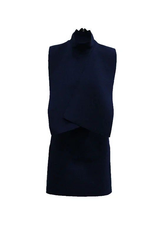 Unlock Huge Savings Now!Unlock Huge Savings Now!MSGM Turtleneck Mini Dress in Navy Blue Polyester Unlock Huge Savings Now!Unlock Huge Savings Now!MSGM Turtleneck Mini Dress in Navy Blue Polyester