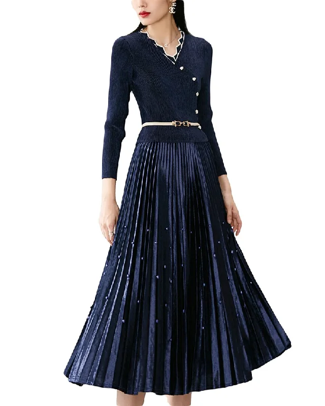 Your Discount is Waiting!Your Discount is Waiting!Onebuye 3/4-Sleeve Midi Dress